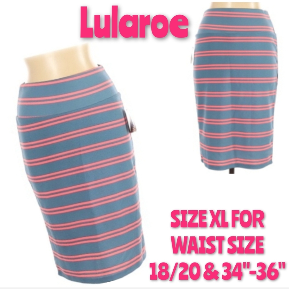 Lularoe Skirt Size XL Cassie Stripe NWT